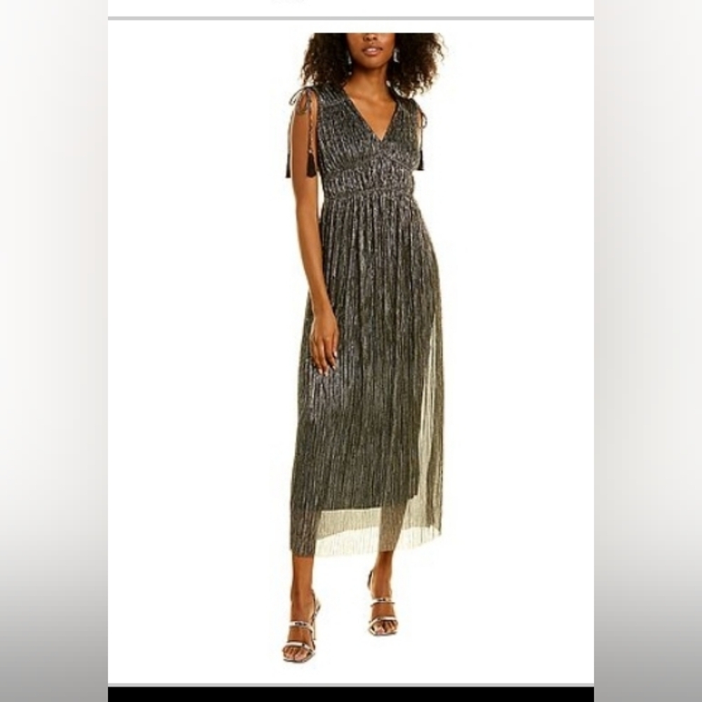 Metallic Midi Dress